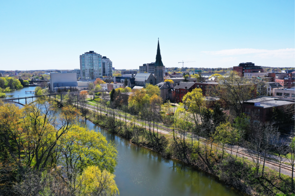 An aerial view of Guelph and one of Ontario's most livable cities. 