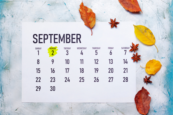 A calendar marks September 2, 2024 for the Labour Day holiday.
