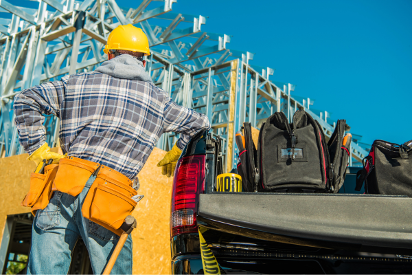 A construction work eyes the jobsite. The most recent Canada Job Market report showed modest gains in construction jobs.