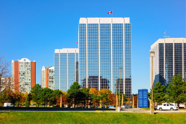 Office buildings in downtown Mississauga. 